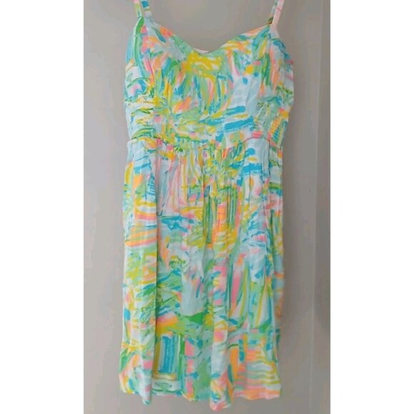 Lilly Pulitzer Christine Dress Sea Salt and Sun Size 6 Sleeveless Mini Blue - Picture 5 of 12